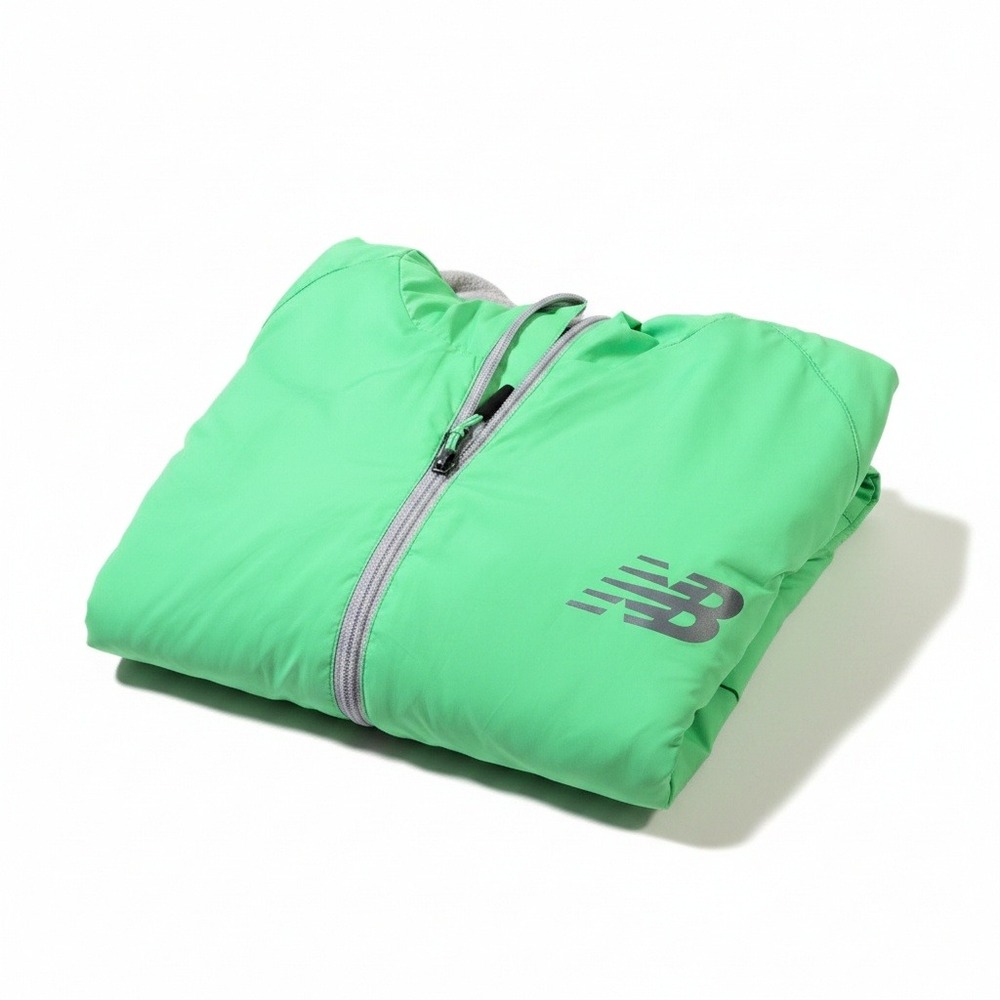 New Balance Green Grey Windbreaker Jacket L - Picture 7 of 7